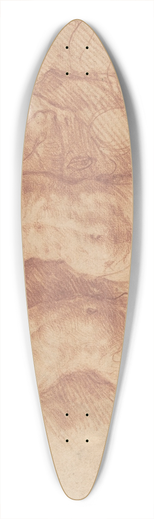 Bernardo Cavallino - The Flagellation of Christ 39.3 inch art pintail longboard deck