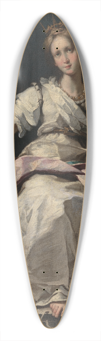 Bernardo Strozzi - Saint Catherine of Alexandria 39.3 inch art pintail longboard deck