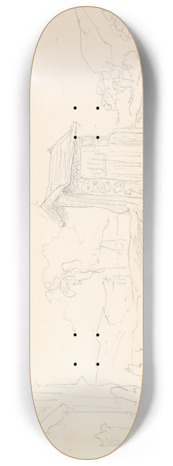 Adolph Tidemand - Fberg kirke 8.25 inch art skate deck
