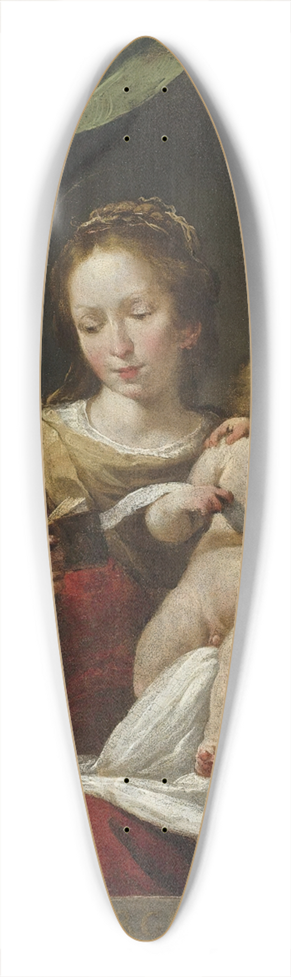 Bernardo Strozzi - The Madonna Reading, With The ChristChildAnd Infant Saint John The Baptist 39.3 inch art pintail longboard deck