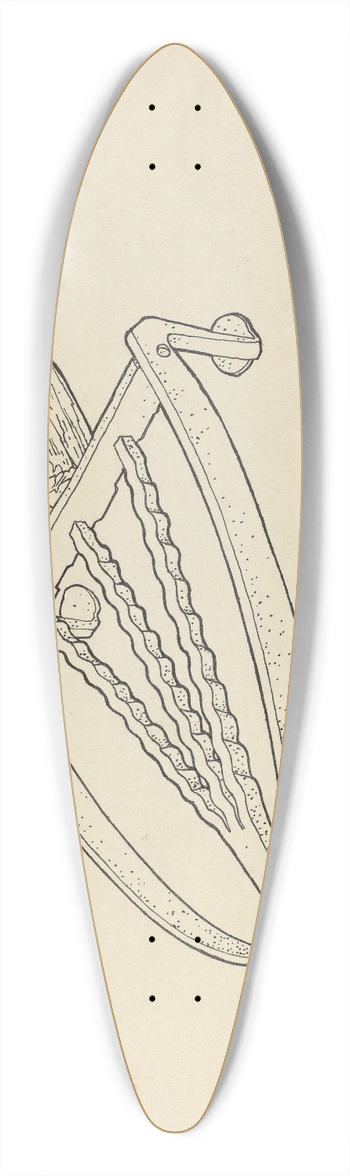 Bernard Westmacott - Flatiron Holder 39.3 inch art pintail longboard deck
