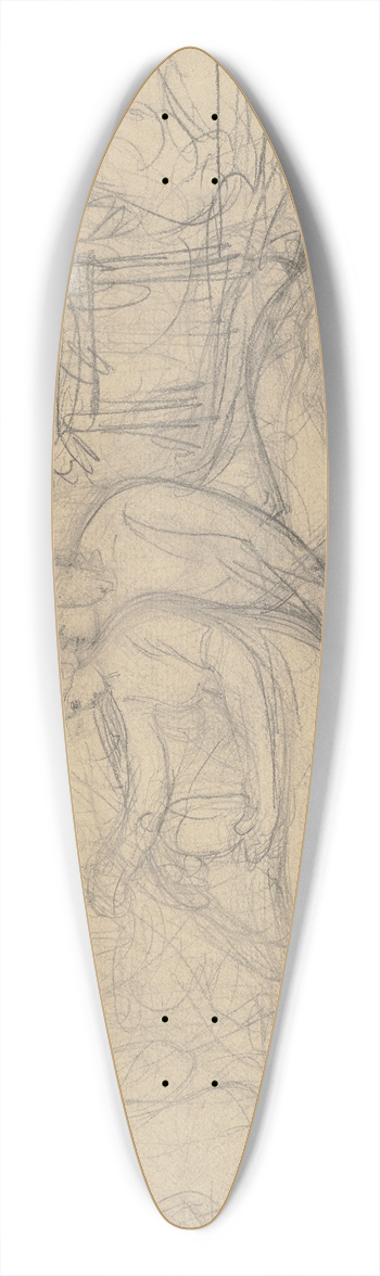 Bernhard von Neher the younger - Mythological scene. 39.3 inch art pintail longboard deck