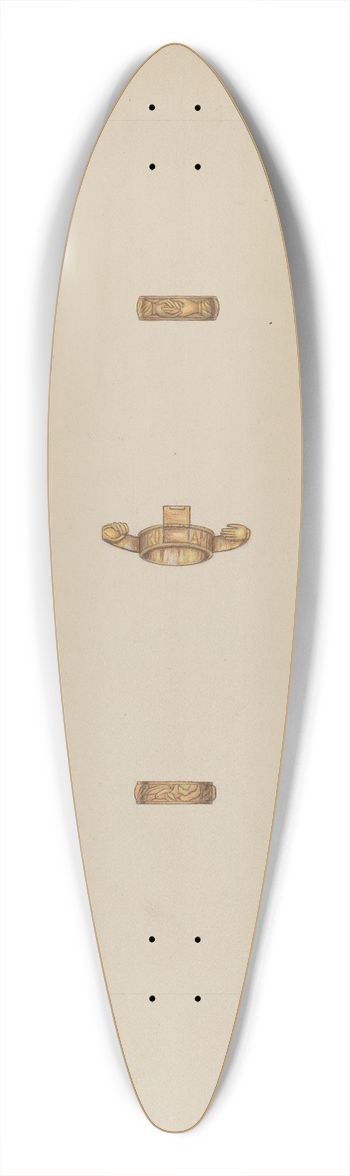 Bertha Semple - Wedding Ring 39.3 inch art pintail longboard deck