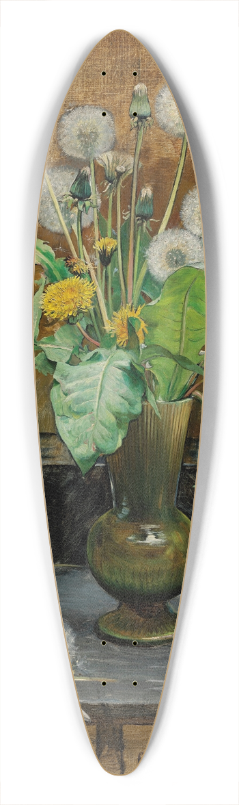 Bertha Wegmann - Dandelions 39.3 inch art pintail longboard deck