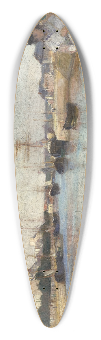 Berthe Morisot - The Harbor at Lorient 39.3 inch art pintail longboard deck
