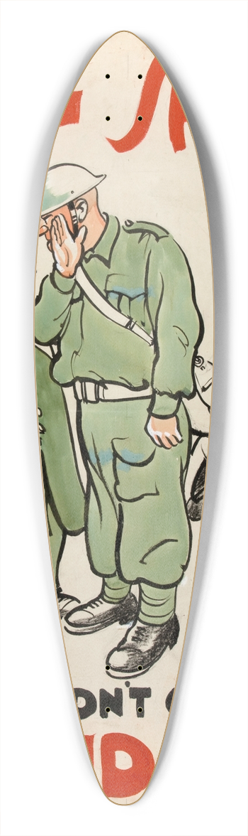 Bert Thomas - `Ware spies! You didnt oughter said it! 39.3 inch art pintail longboard deck