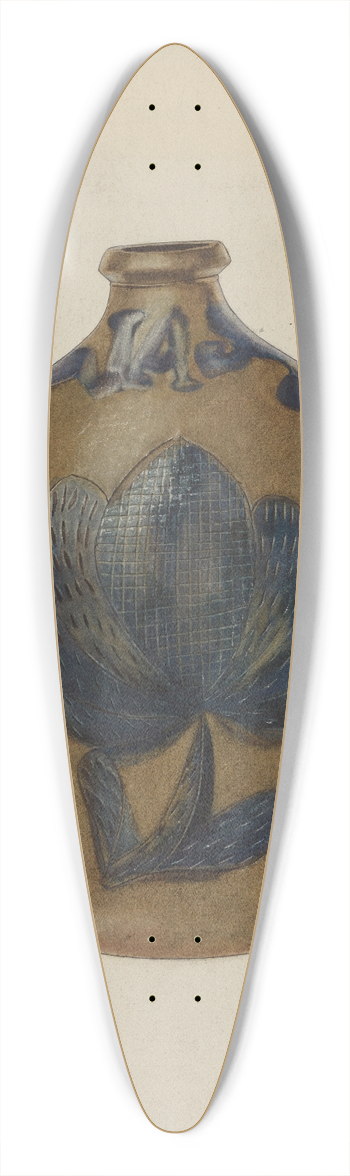 Beverly Chichester - Pa. German Stoneware Flask 39.3 inch art pintail longboard deck