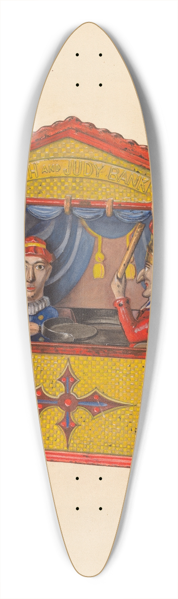 Beverly Chichester - Punch & Judy Toy Bank 39.3 inch art pintail longboard deck