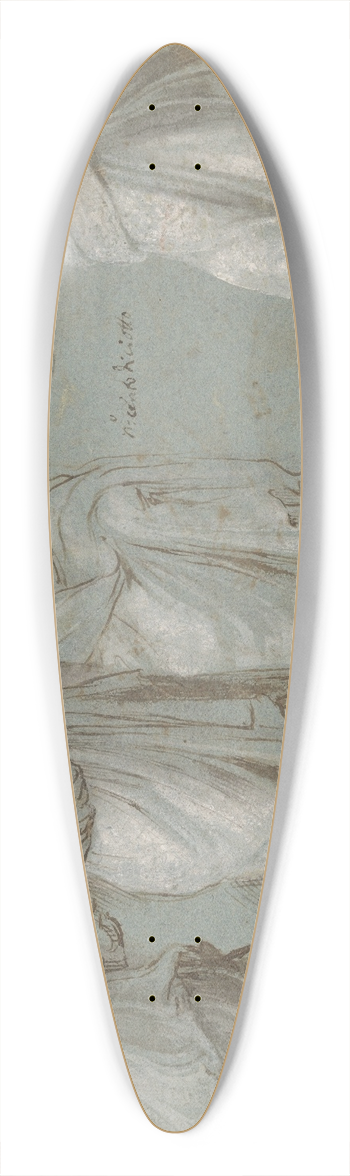 Biagio Pupini - A Winged Figure, two Women, and a Man 39.3 inch art pintail longboard deck