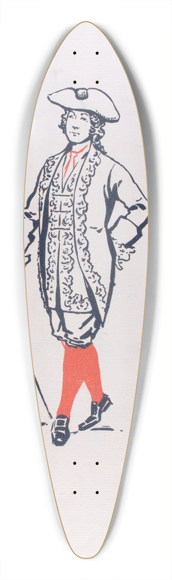 B. Kuppenheimer & Co - Period about 1775 39.3 inch art pintail longboard deck