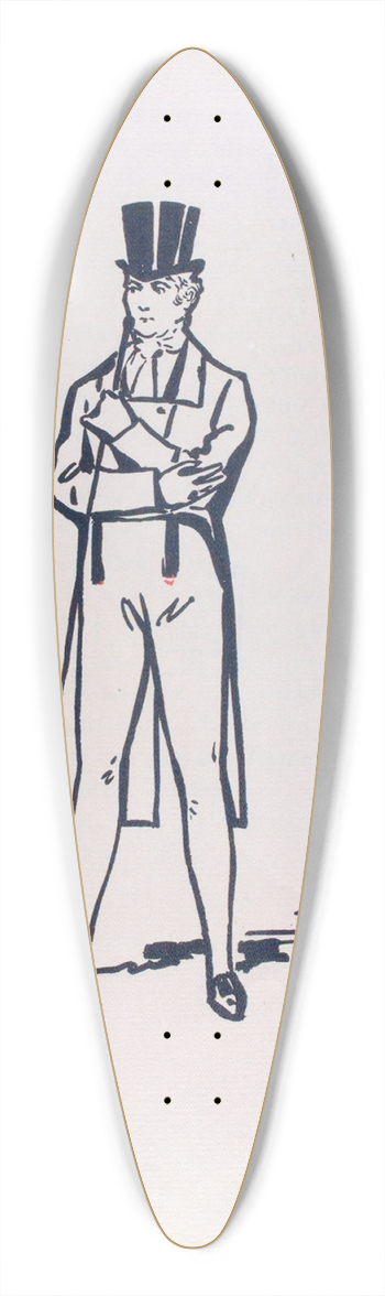 B. Kuppenheimer & Co - Period about 1815 39.3 inch art pintail longboard deck