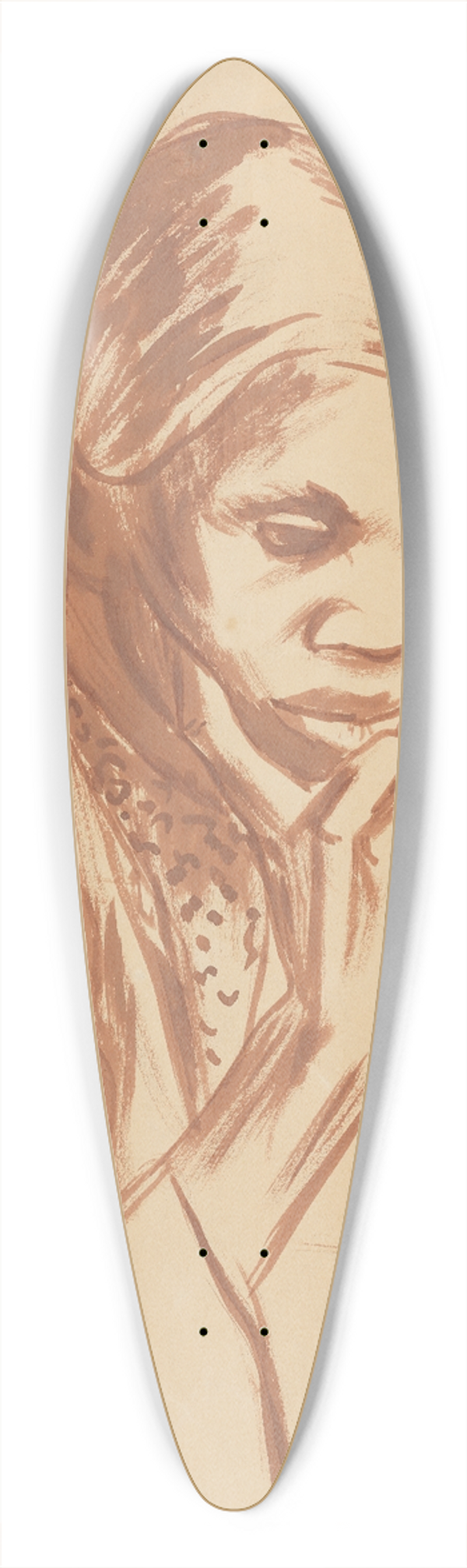 Blanche Grambs - Portrait 39.3 inch art pintail longboard deck
