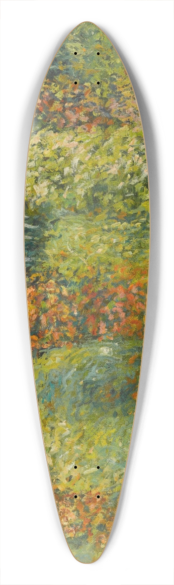 Blanche Hosched-Monet - La roseraie  Giverny 39.3 inch art pintail longboard deck