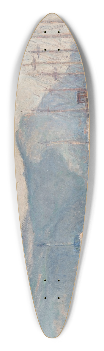 Blanche Hosched-Monet - Les bateaux au port 39.3 inch art pintail longboard deck