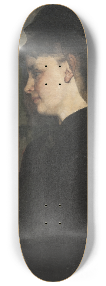 Bertha Wegmann - Woman in Black 8.25 inch art skate deck