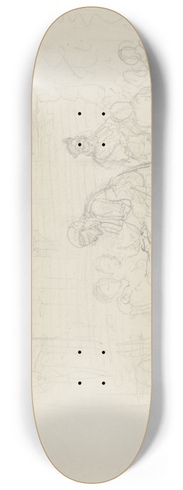 Adolph Tidemand - Figurer i bondeinterir 8.25 inch art skate deck