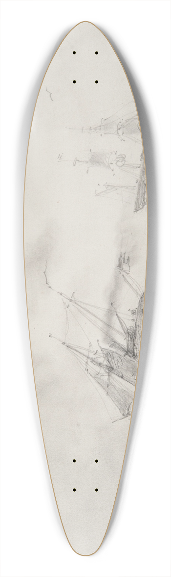 Bror Jacob Adelborg - ngare och barkskepp 39.3 inch art pintail longboard deck