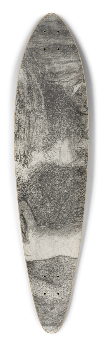 Camille Pissarro - Bather and Geese 39.3 inch art pintail longboard deck