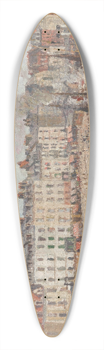 Camille Pissarro - Fishmarket 39.3 inch art pintail longboard deck