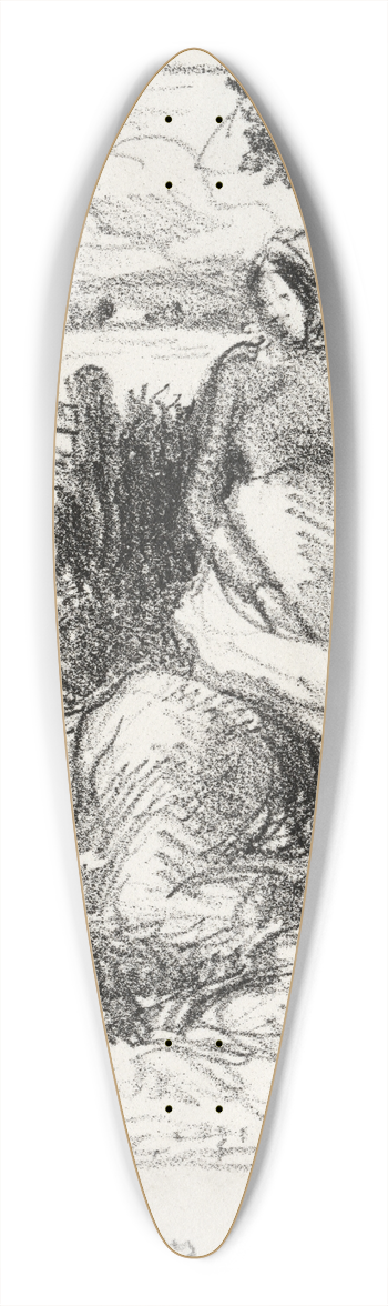 Camille Pissarro - Group of Peasants 39.3 inch art pintail longboard deck