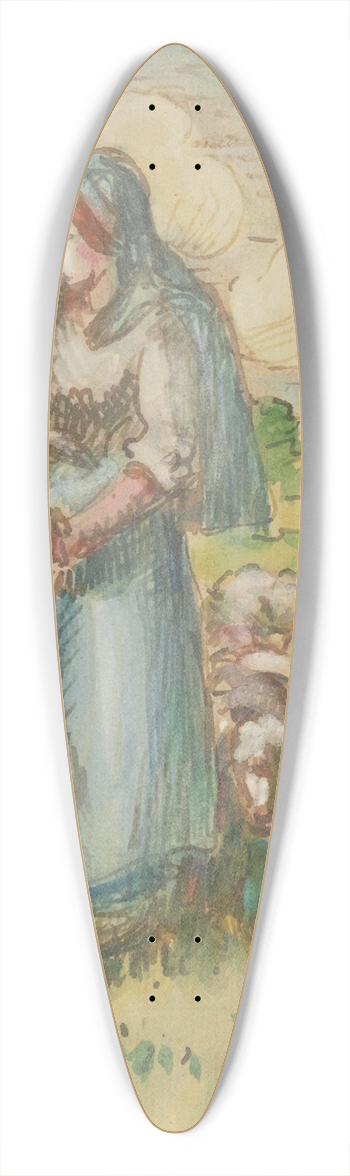 Camille Pissarro - La Bergre 39.3 inch art pintail longboard deck