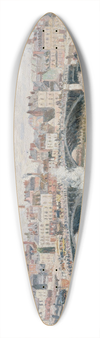 Camille Pissarro - Morning, An Overcast Day, Rouen 39.3 inch art pintail longboard deck