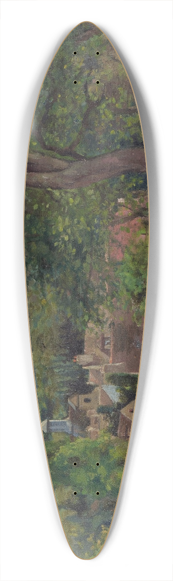 Camille Pissarro - Orchards at Louveciennes 39.3 inch art pintail longboard deck
