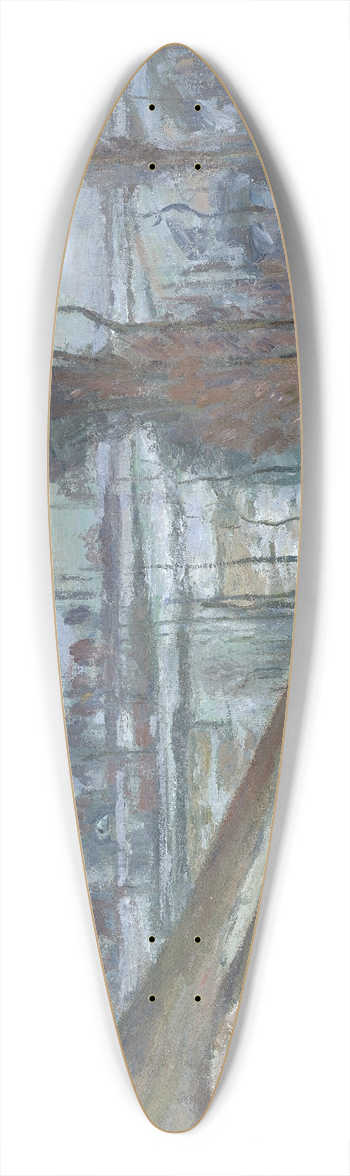 Camille Pissarro - Snowy Landscape near lHermitage 39.3 inch art pintail longboard deck