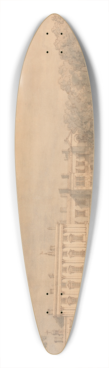Canaletto - View of Old Somerset House from the Thames 39.3 inch art pintail longboard deck