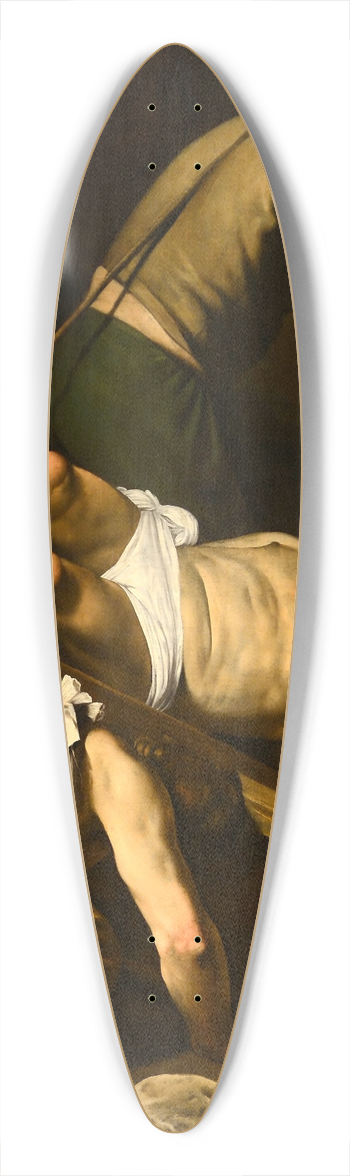 Caravaggio - Crucifixion of St. Peter 39.3 inch art pintail longboard deck