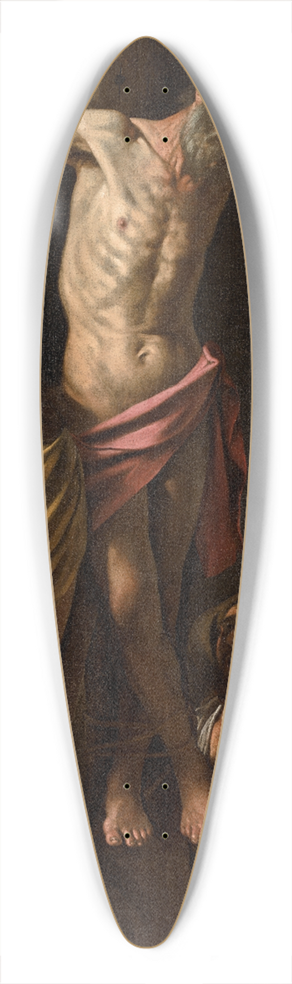 Caravaggio - The Crucifixion of Saint Andrew 39.3 inch art pintail longboard deck