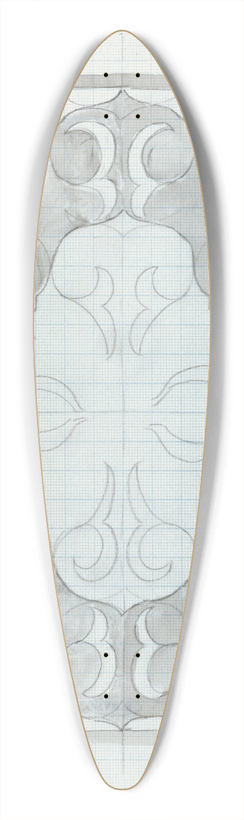 Carel Adolph Lion Cachet - Decoratief ontwerp 39.3 inch art pintail longboard deck