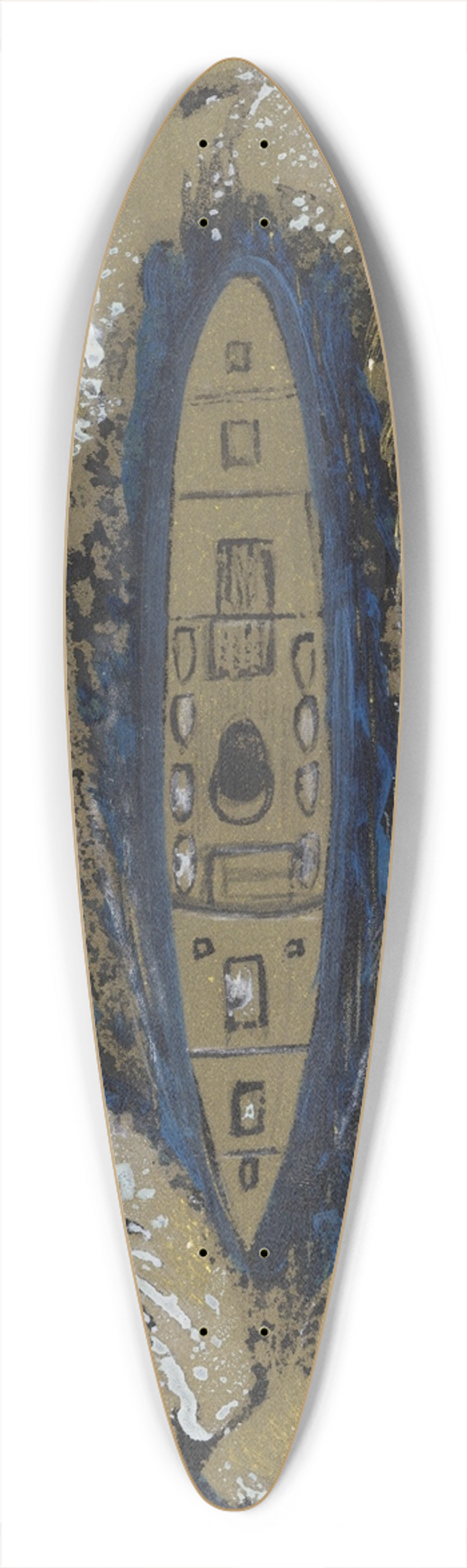 Carel Adolph Lion Cachet - Ontwerp voor vignet van de Koninklijke Paketvaart Maatschappij 39.3 inch art pintail longboard deck