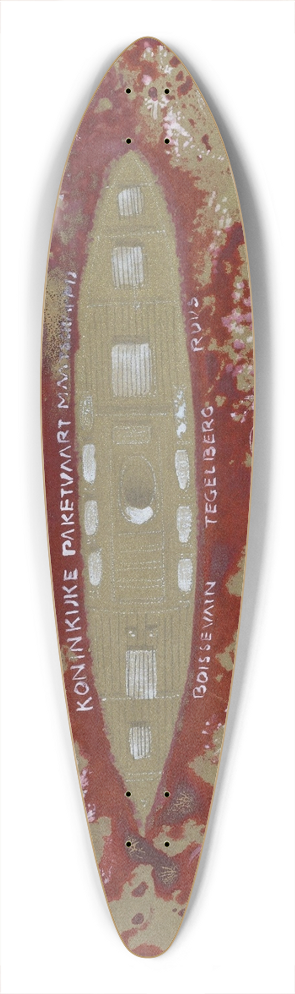 Carel Adolph Lion Cachet - Ontwerp voor vignet van de Koninklijke Paketvaart Maatschappij 39.3 inch art pintail longboard deck