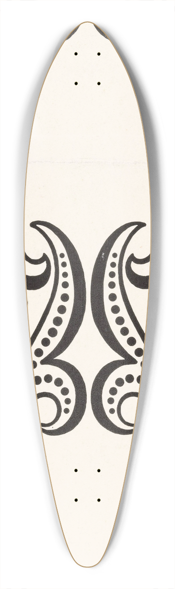 Carel Adolph Lion Cachet - Siermotief 39.3 inch art pintail longboard deck