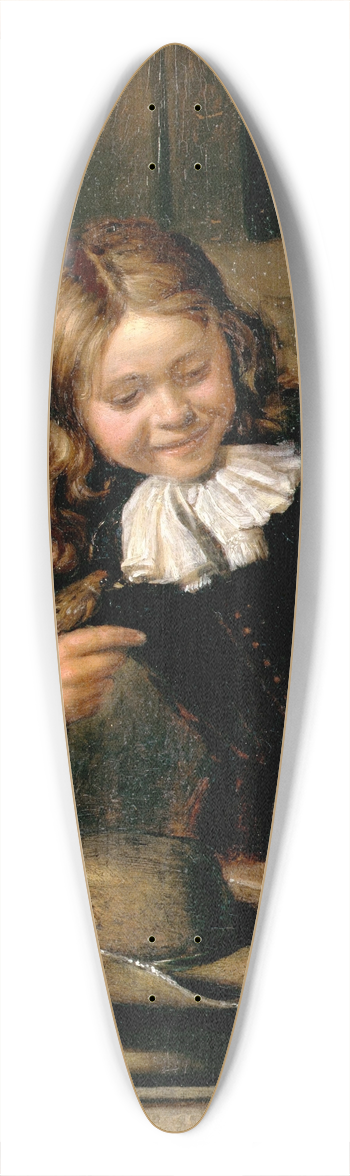 Carel de Moor - Boy with a Flagon and a Birds Nest 39.3 inch art pintail longboard deck