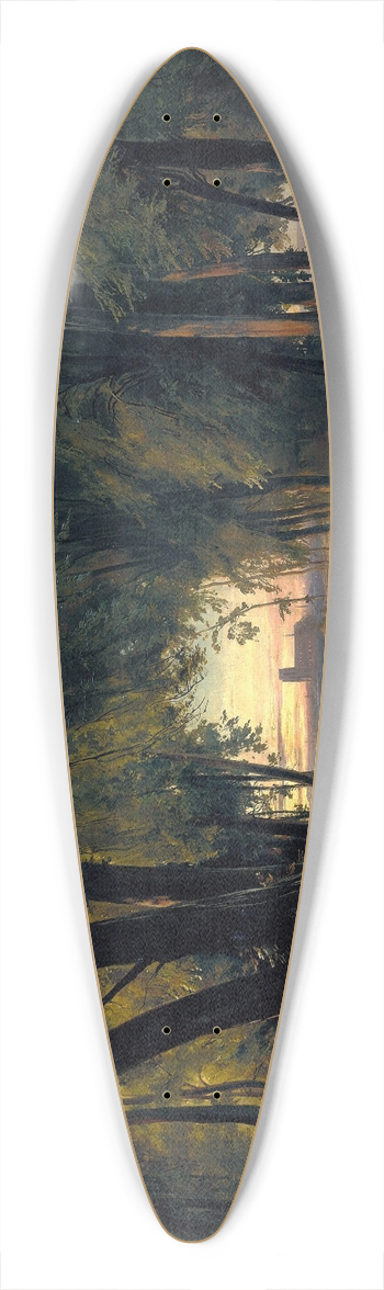 Carl Blechen - Forest path near Spandau 39.3 inch art pintail longboard deck