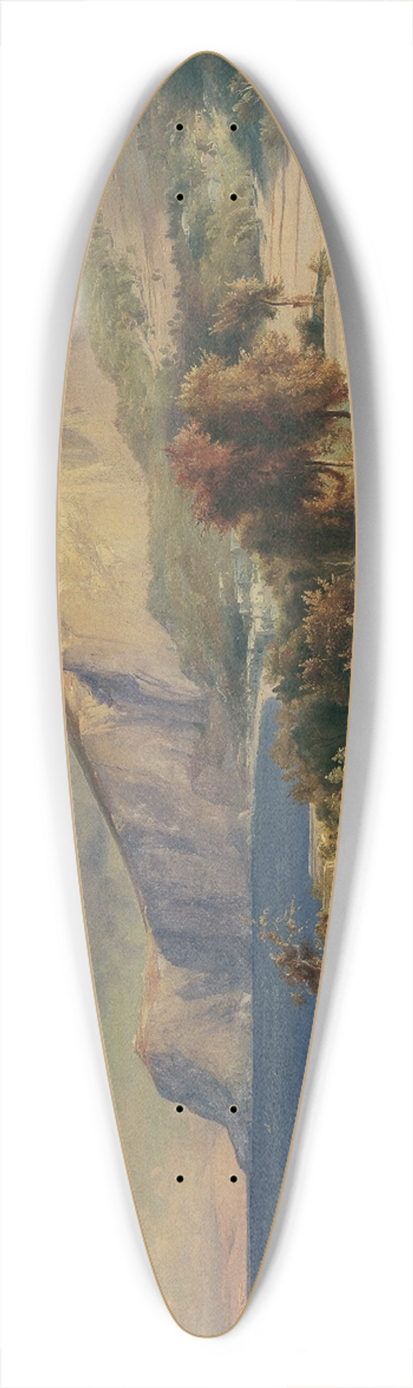 Carl Blechen - Nachmittag auf Capri 39.3 inch art pintail longboard deck