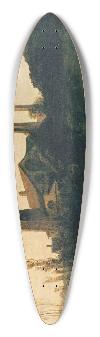 Carl Blechen - The Neustadt-Eberswalde Rolling Mill 39.3 inch art pintail longboard deck