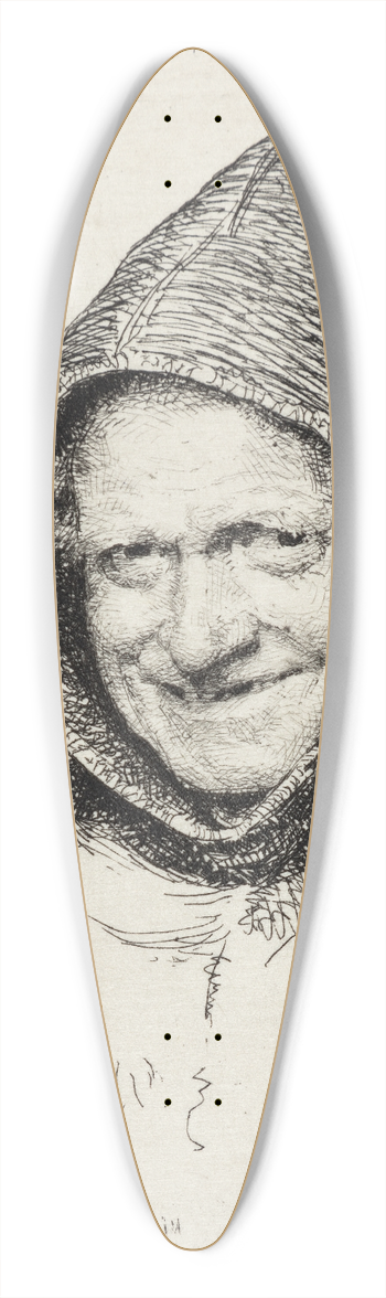 Carl Bloch - Leende munk 39.3 inch art pintail longboard deck
