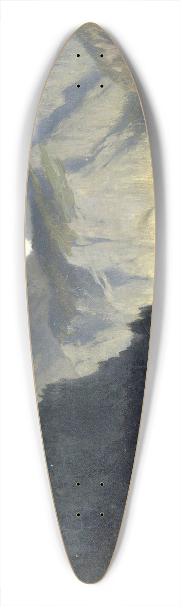 Carl Bolze - Abend am Traunsee 39.3 inch art pintail longboard deck