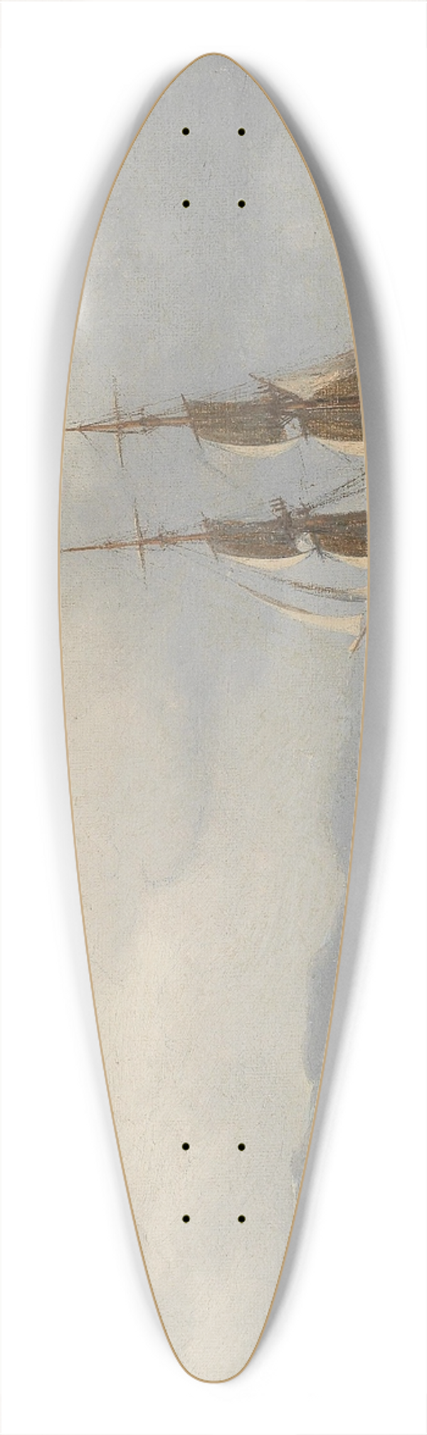 Carl Emil Baage - Maritime Painting 39.3 inch art pintail longboard deck