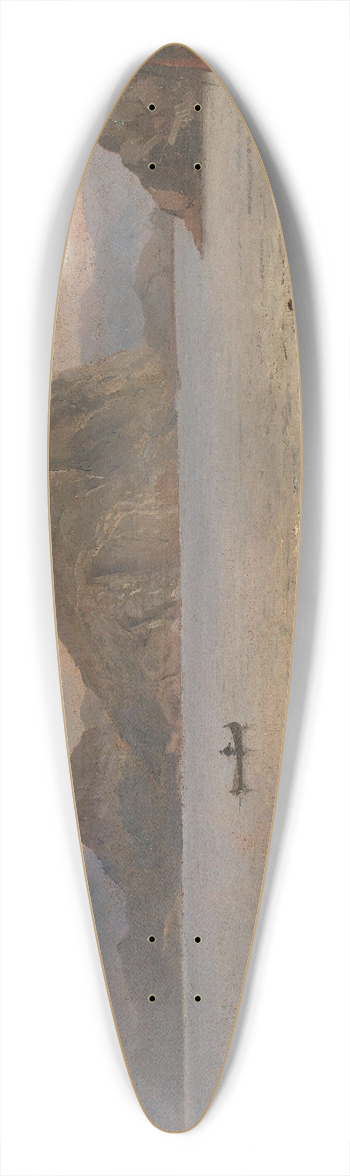 Carl Frederik Srensen - River landscape 39.3 inch art pintail longboard deck