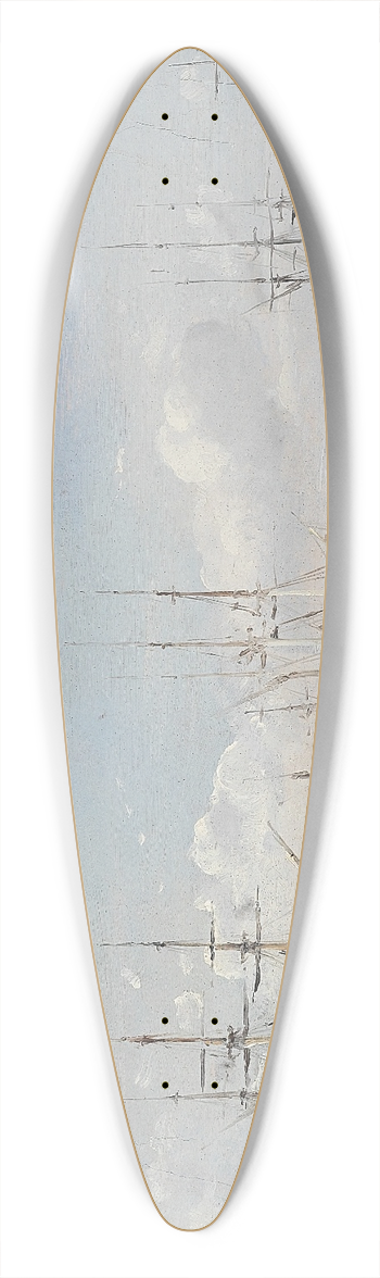 Carl Frederik Srensen - Svenske orlogsskibe ud for Gteborg 39.3 inch art pintail longboard deck