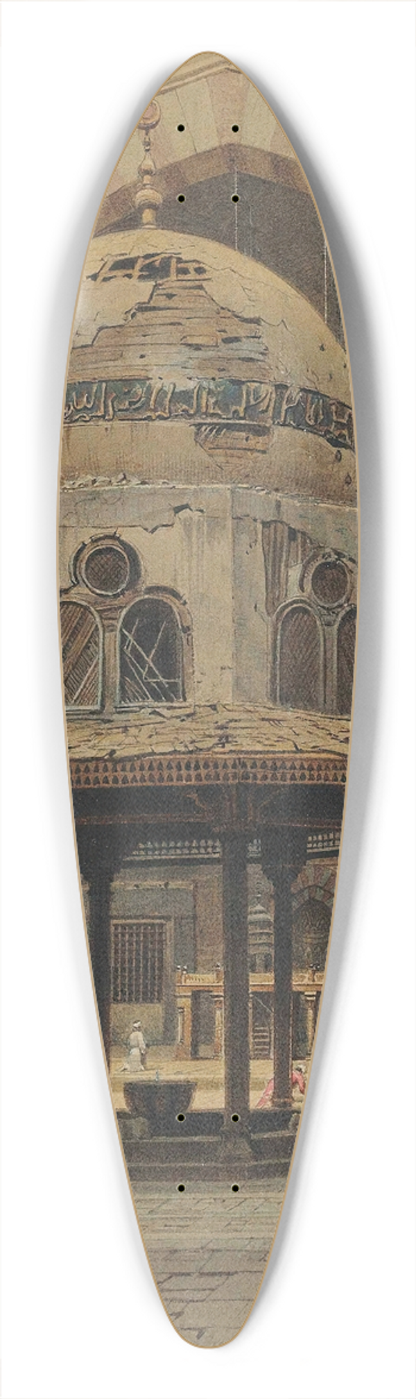 Carl Friedrich Heinrich Werner - Mosque of Sultan Hassan, Cairo 39.3 inch art pintail longboard deck