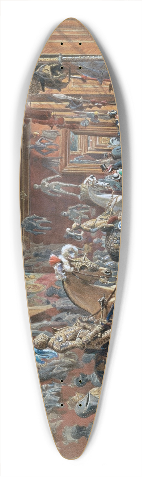 Carl Goebel the younger - Die Rstkammer III der Ambraser Sammlung 39.3 inch art pintail longboard deck