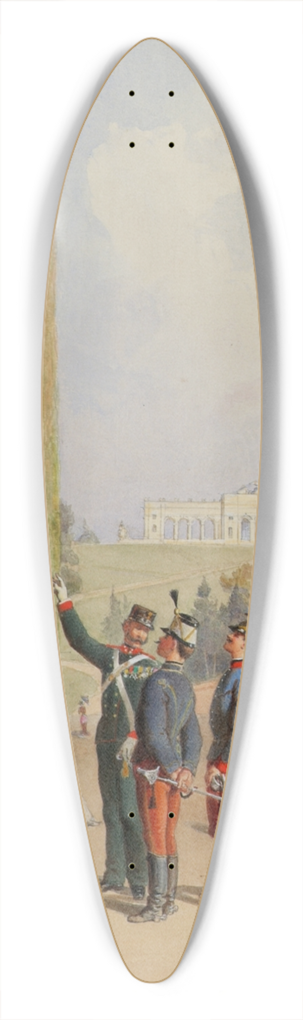 Carl Goebel the younger - Im Garten von Schloss Schnbrunn in Wien 39.3 inch art pintail longboard deck