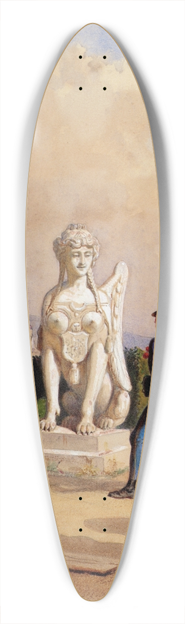 Carl Goebel the younger - Kurzweil auf der Wache im Garten des Schlosses Belvedere in Wien 39.3 inch art pintail longboard deck