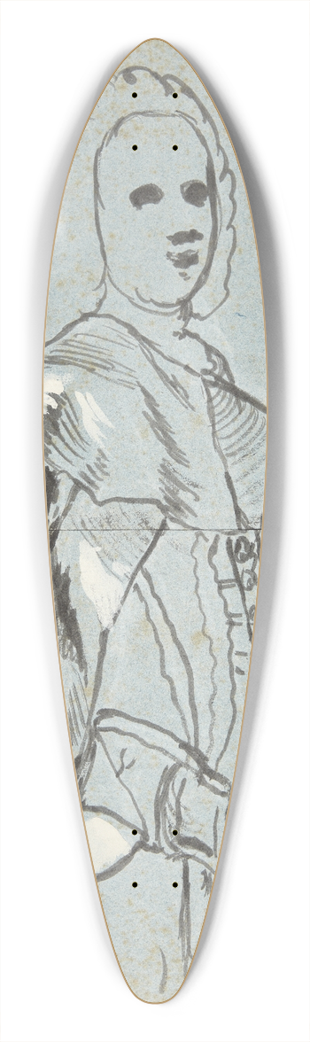 Carl Gustaf Pilo - Studie til et portrt, formentlig af AG Moltke 39.3 inch art pintail longboard deck