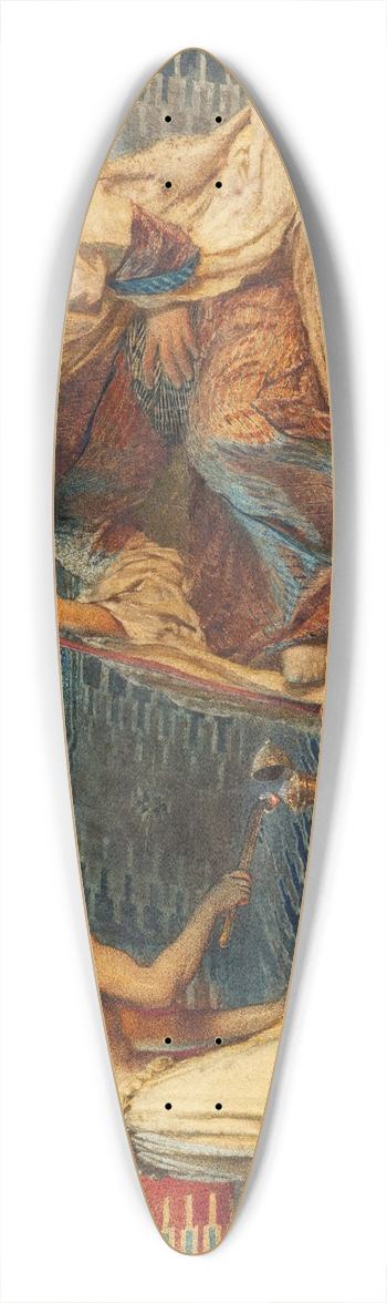 Carl Haag - The Nargileh 39.3 inch art pintail longboard deck